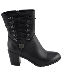 Milwaukee Leather Women's Laced Side Riding Boots - Round Toe