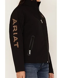 Ariat Women's Leopard Print Logo New Team Softshell Jacket