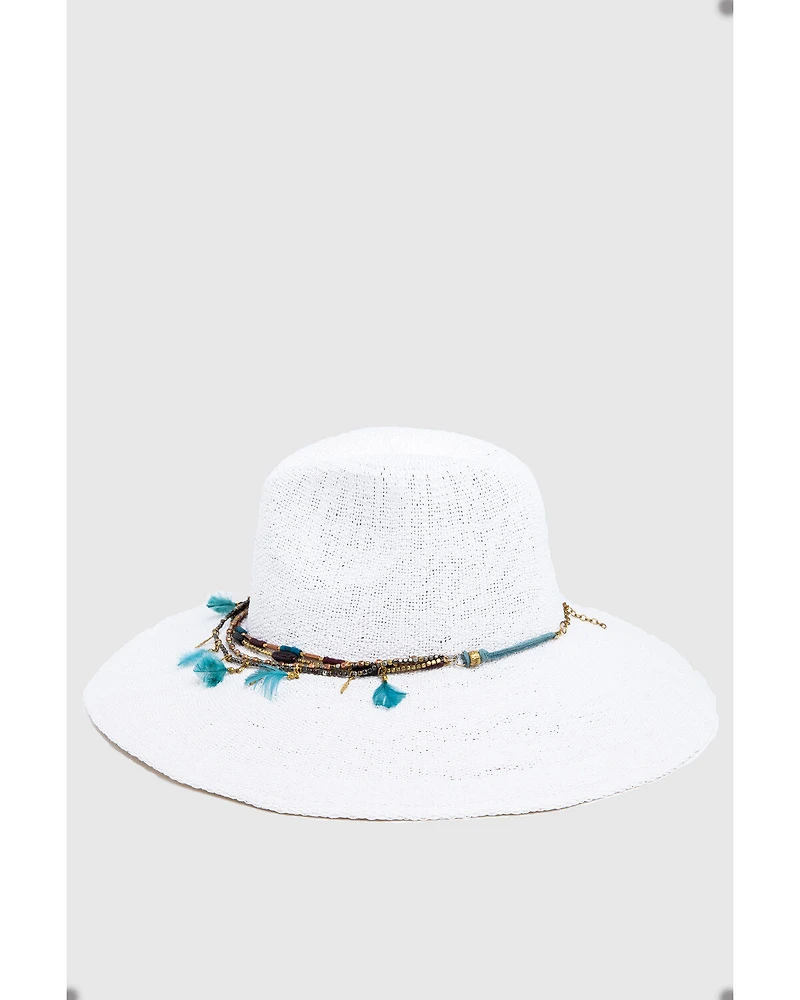 Nikki Beach Women's Dara Straw Western Fashion Hat