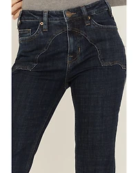 Rock & Roll Denim Women's Yoke Front Flare Jeans