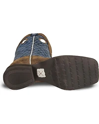 Twisted X Men's Distressed Ruff Stock Western Boots - Broad Square Toe