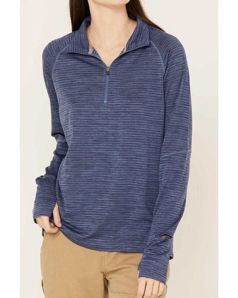 Ariat Women's Rebar 1/4 Zip Long Sleeve Work Shirt