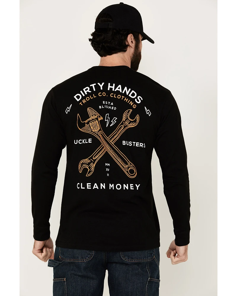 Troll Co Men's Twisting Wrenches Long Sleeve Graphic T-Shirt