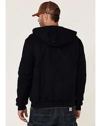 Hawx Men's Navy Pro Insulated Hooded Zip-Front Bomber Work Jacket