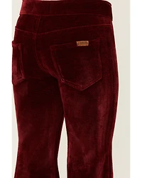 Rock & Roll Denim Girls' Velvet Stretch Button Flare Jeans