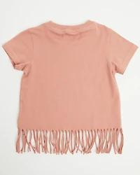 Shyanne Toddler Girls' Country Forever Fringe Short Sleeve Graphic Tee