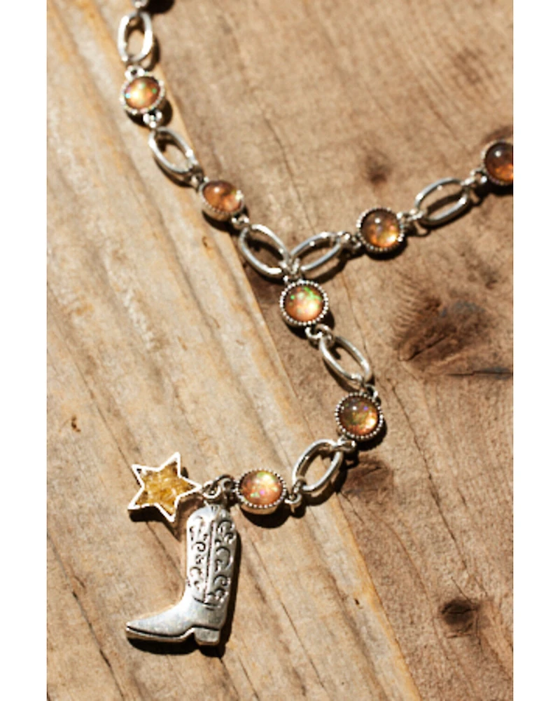 Shyanne Women's Boot and Star Drop Necklace