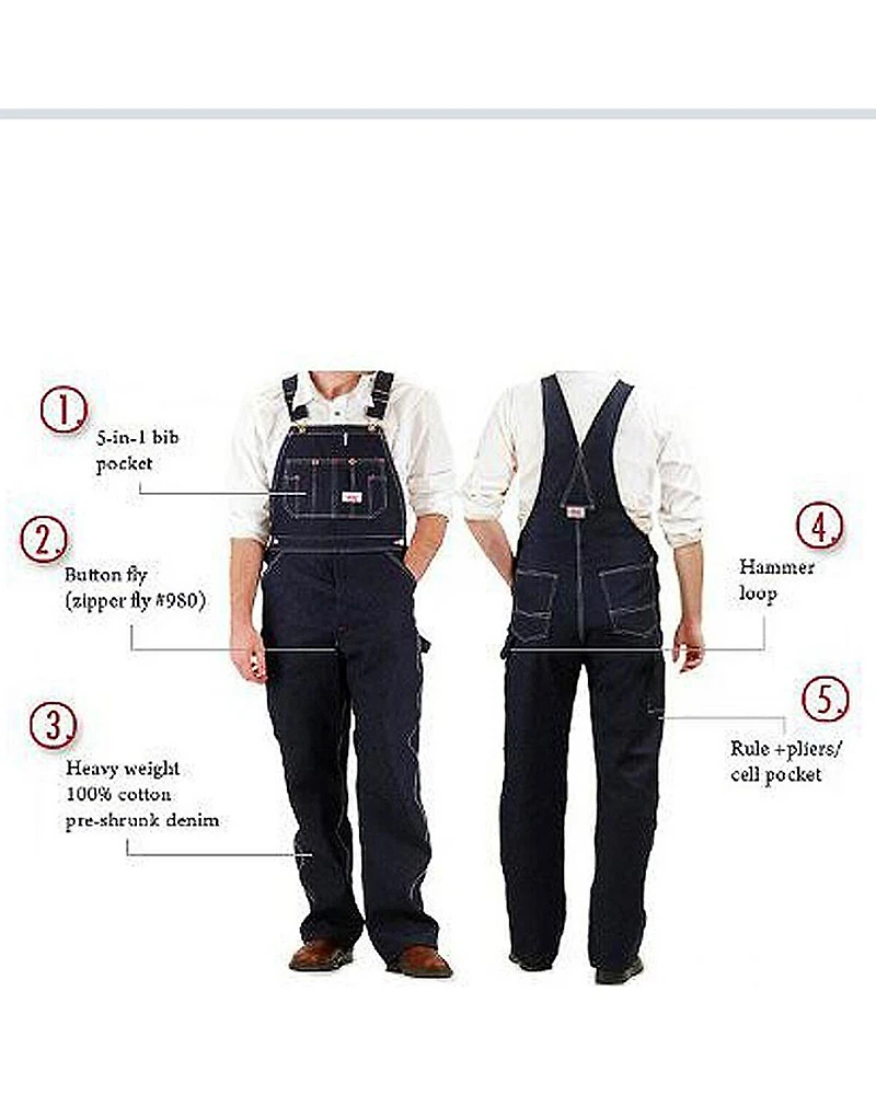 Round House Men's Overalls - Big & Tall