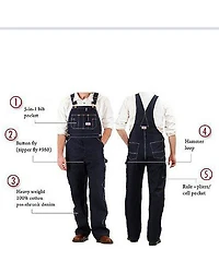 Round House Men's Overalls - Big & Tall