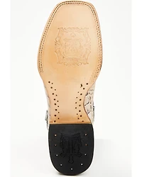 Tanner Mark Men's Caiman Print Western Boots - Broad Square Toe