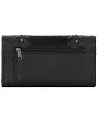 American West Women's Cow Town Black Tri-Fold Wallet