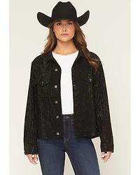 DanielXDiamond Women's Cash Embellished Denim Jacket