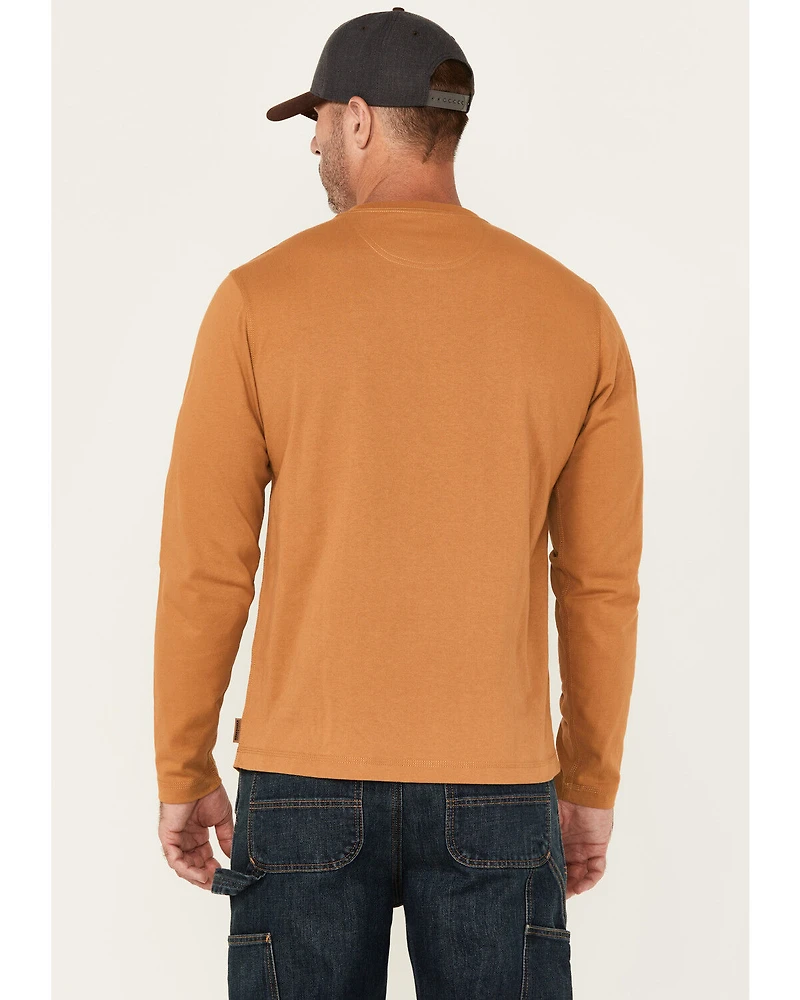 Lucky Brand Workwear Men's Solid Core Logo Long Sleeve Work Shirt