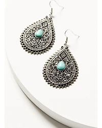 Shyanne Women's Bisbee Falls Silver Teardrop Earrings