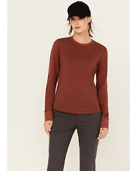 Lucky Brand Workwear Women's Ribbed Trim Long Sleeve Shirt