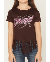 Cowgirl Hardware Girls' Fringe Short Sleeve Tee