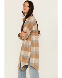 Cleo + Wolf Women's Caroline Plait Print Button-Down Long Coat