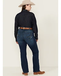 Ariat Women's Dark Wash Ariana Mid Rise Bootcut Stretch Denim Jeans - Plus