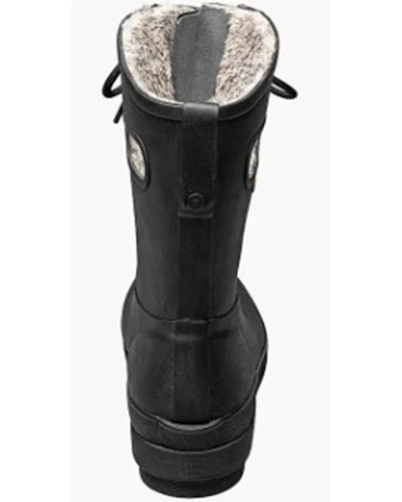 Bogs Women's Amanda Plush II Lace-Up Waterproof Rain Boots - Round Toe