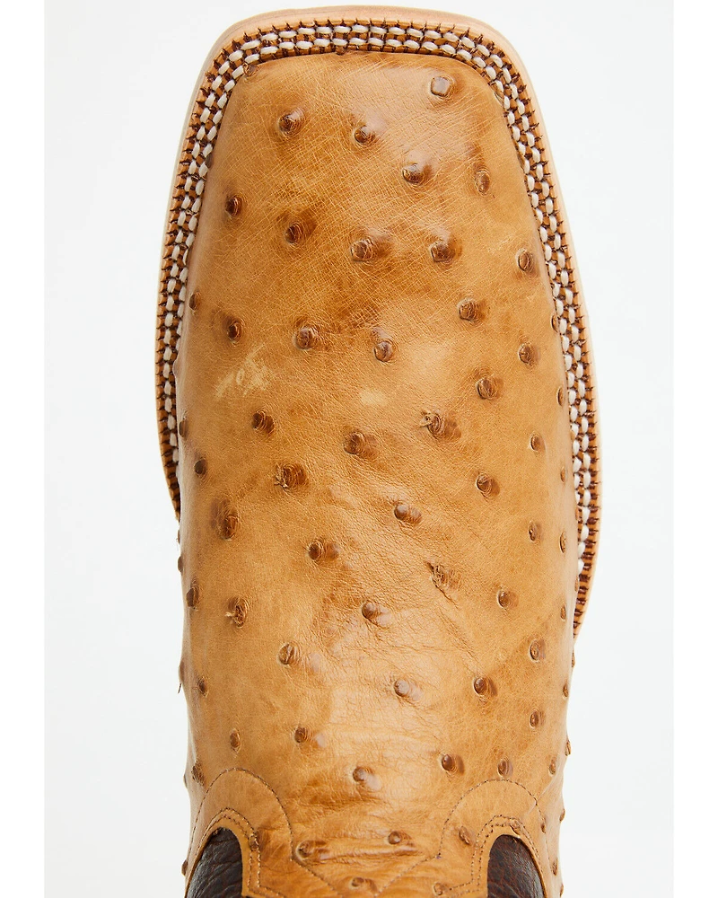 Ariat Men's Classic Cash Exotic Ostrich Western Boots - Broad Square Toe