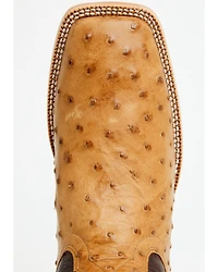 Ariat Men's Classic Cash Exotic Ostrich Western Boots - Broad Square Toe