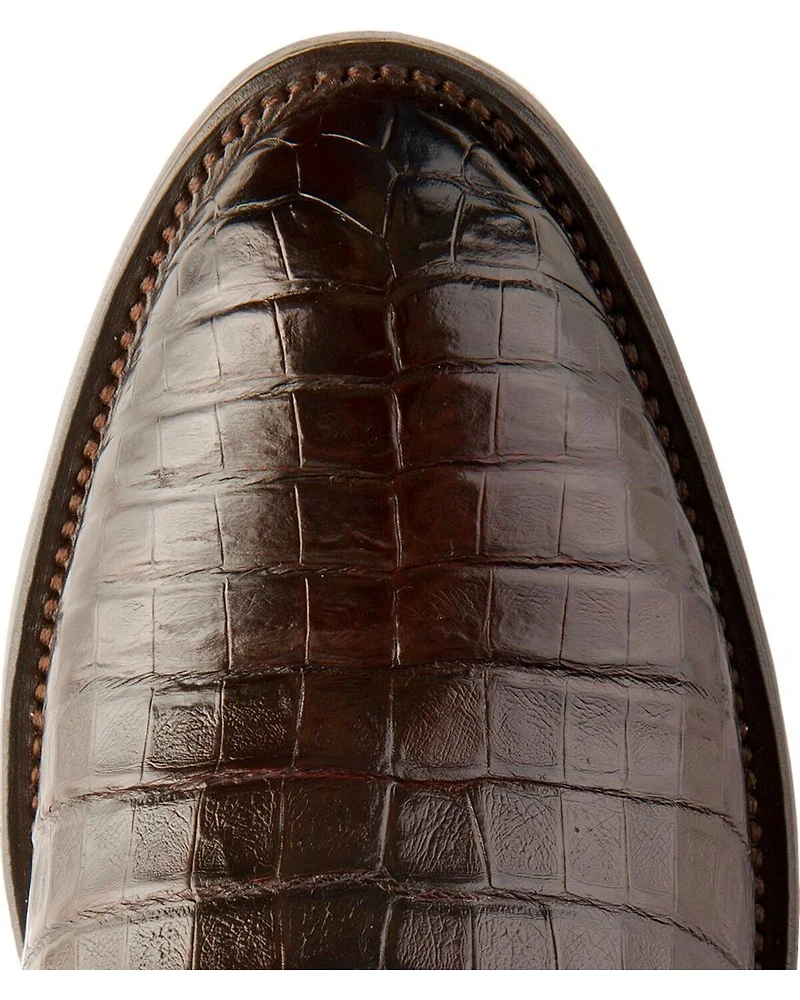 Lucchese Men's Charles Ultra Belly Caiman Exotic Western Boots - Round Toe