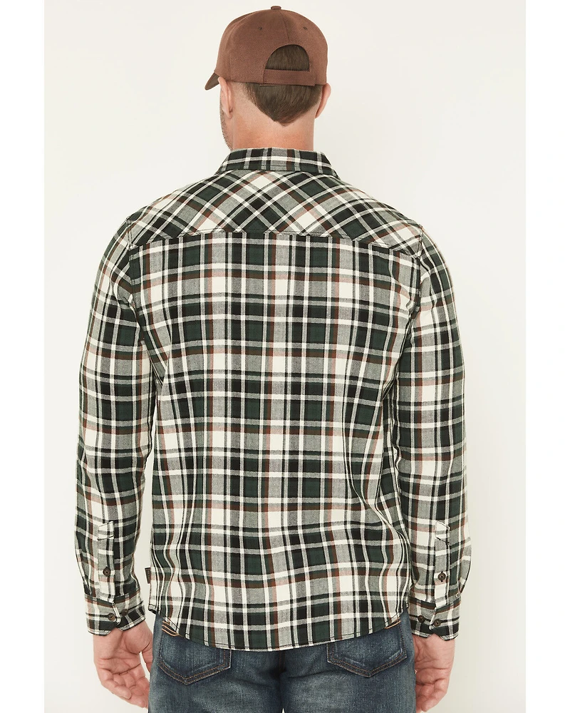 Brothers and Sons Men's Sawmill Plaid Print Long Sleeve Button-Down Flannel Shirt