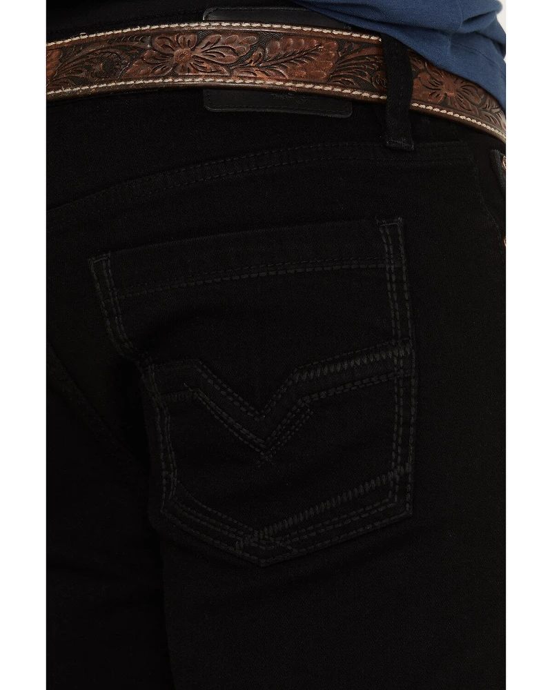 Moonshine Spirit Men's Night Star Wash Decker Slim Straight Stretch Denim Jeans