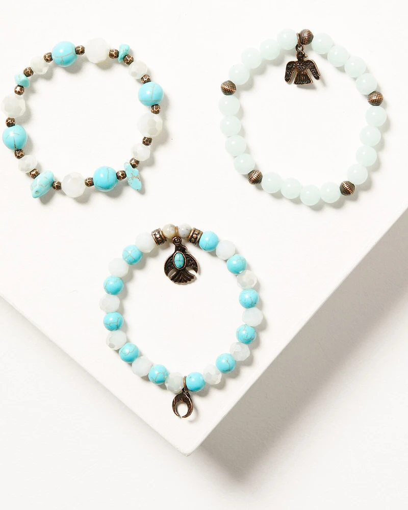 Shyanne Women's Mystic Skies Beaded Bracelet Set - 3-Piece