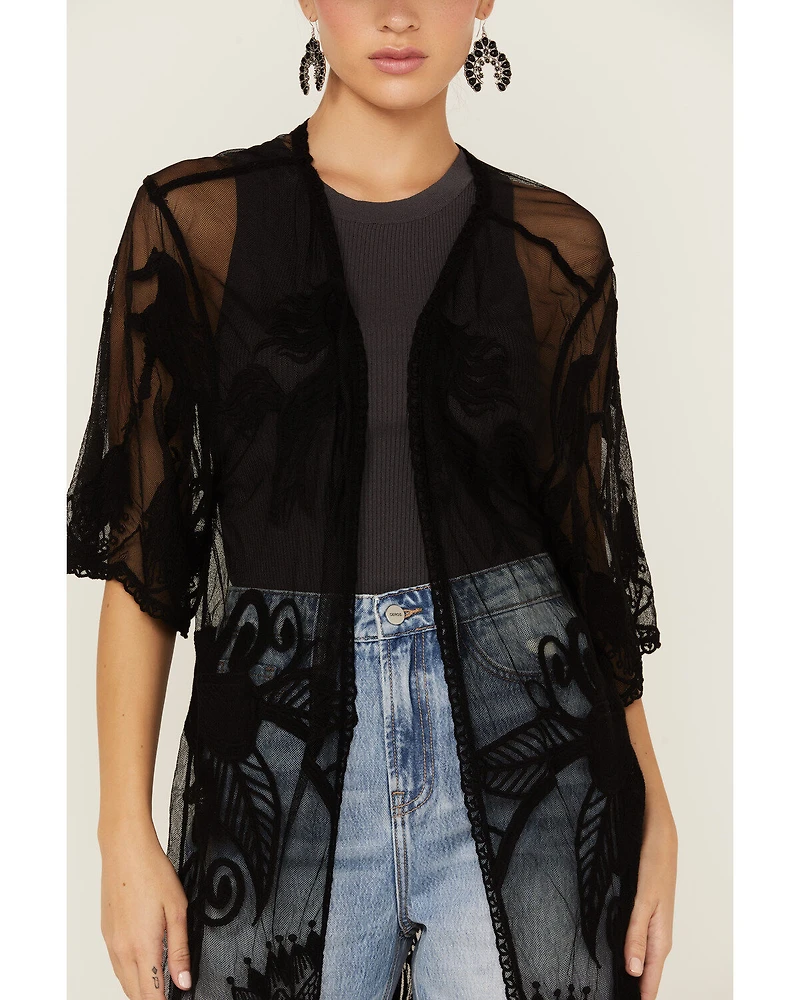 Shyanne Women's Lace Tassel Kimono