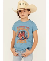 Shyanne Girls' Giddy Up Embellished Short Sleeve Graphic Tee