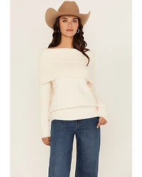 Shyanne Women's Off The Shoulder Cable Knit Sweater