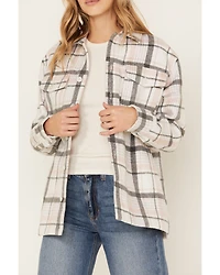 Cleo + Wolf Women's Plaid Print Shacket