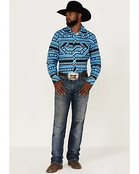 Rock & Roll Denim Men's Horizontal Southwestern Print Long Sleeve Snap Western Shirt