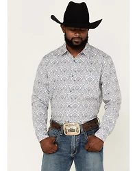 Gibson Men's Lava Lamp Floral Print Button-Down Western Shirt
