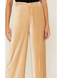 Sadie & Sage Women's Angelic Pleated Velvet Wide Leg Pant