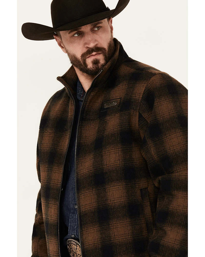 Cinch Men's Plaid Print Concealed Carry Zip Jacket