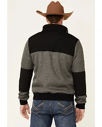 Hooey Men's Gray & Black Tech Fleece Zip-Front Jacket