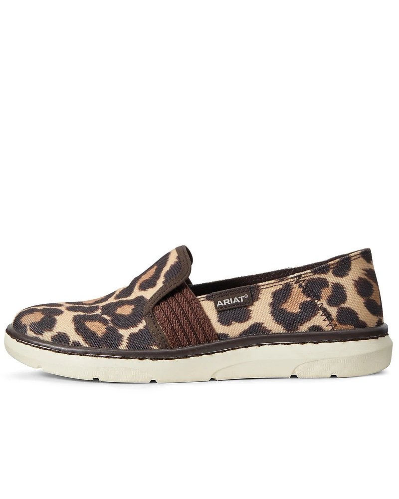 Ariat Women's Ryder Slip-On Leopard Shoes - Round Toe