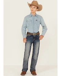 Ariat Boys' B4 Medium Wash Relaxed Bootcut Denim Jeans