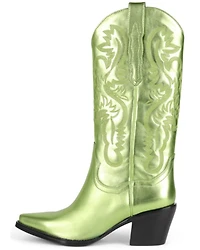 Jeffrey Campbell Women's Dagget Metallic Western Boots - Snip Toe