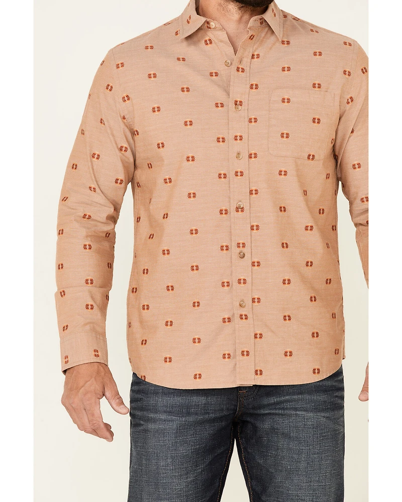 Pendleton Men's All-Over Dobby Chambray Long Sleeve Button Down Western Shirt