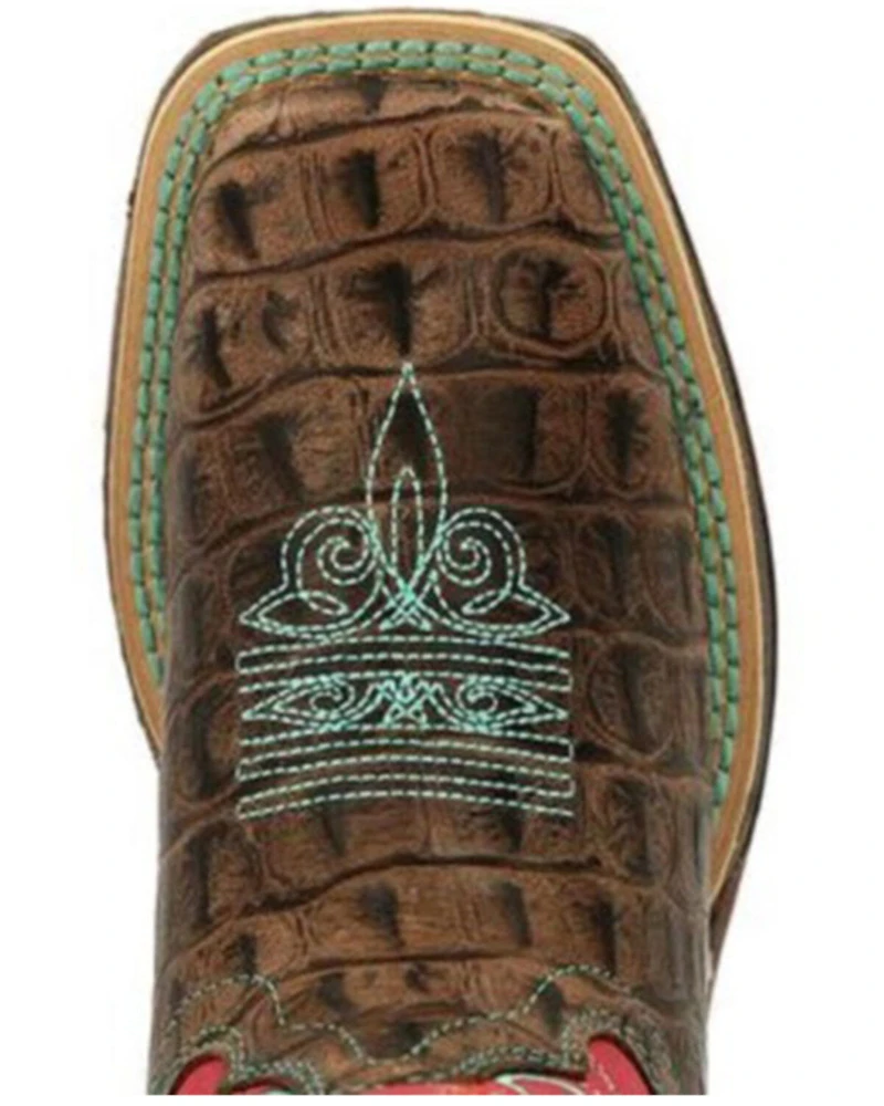 Durango Boys' Gator Print Western Boots - Square Toe