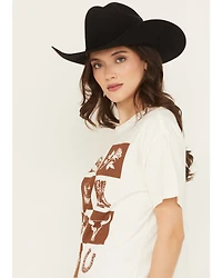 Shyanne Women's Western Checkerboard Short Sleeve Graphic Tee