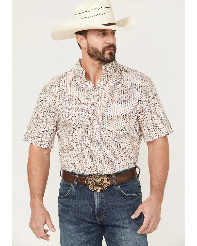 Ariat Men's Chapman Printed Short Sleeve Button-Down Western Shirt - Tall