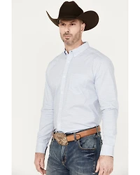 Cody James Men's Fish Net Geo Print Long Sleeve Button-Down Western Shirt