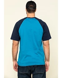 Hawx Men's Teal Midland Short Sleeve Baseball Work T-Shirt