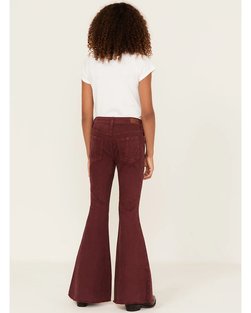 Shyanne Girls' Super Flare Raw Hem Jeans