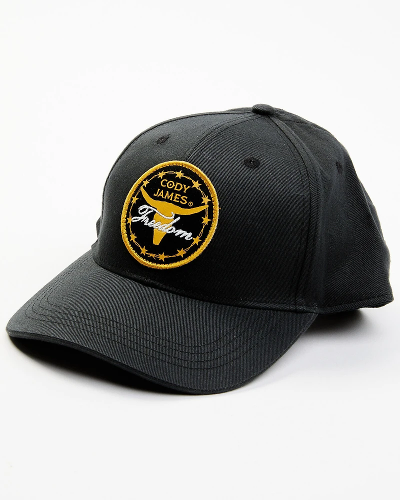 Cody James Men's Steerhorn Freedom Circle Patch Ball Cap