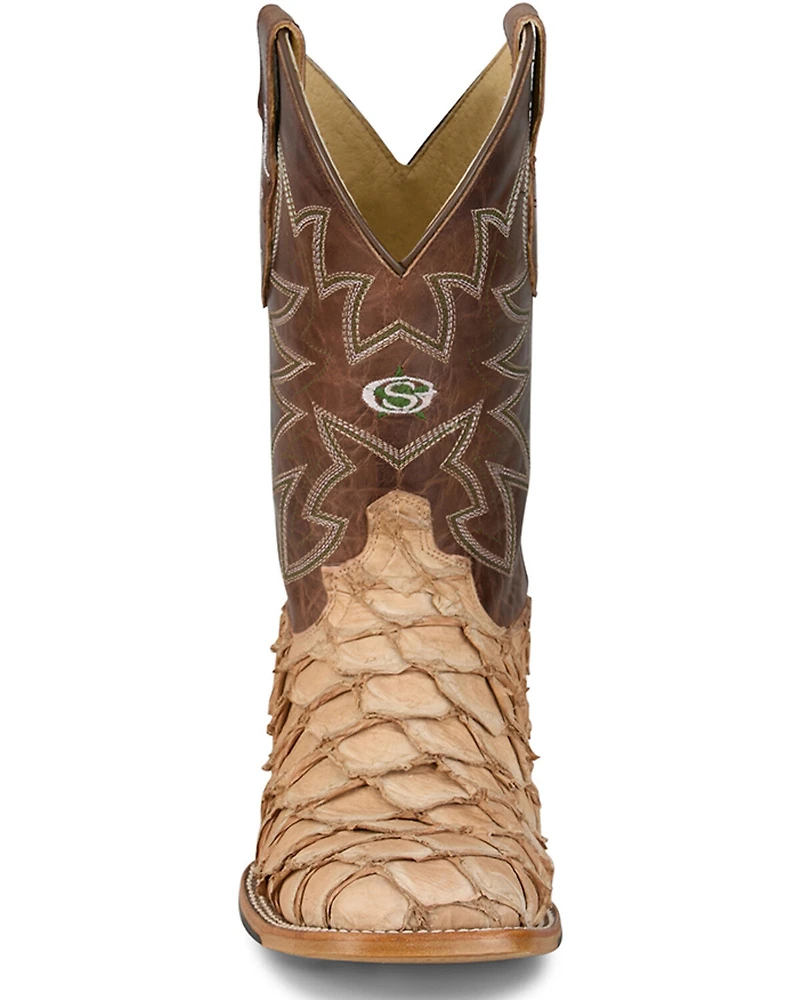 Justin Men's Ocean View Exotic Caiman Western Boots